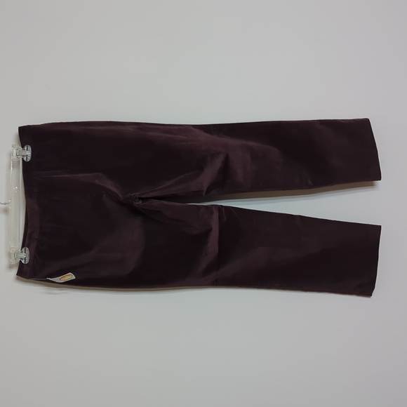 Talbots Petites Straight Leg Pant Brown Cotton Velour Classic Fit Stretch Size 8 - Picture 4 of 8